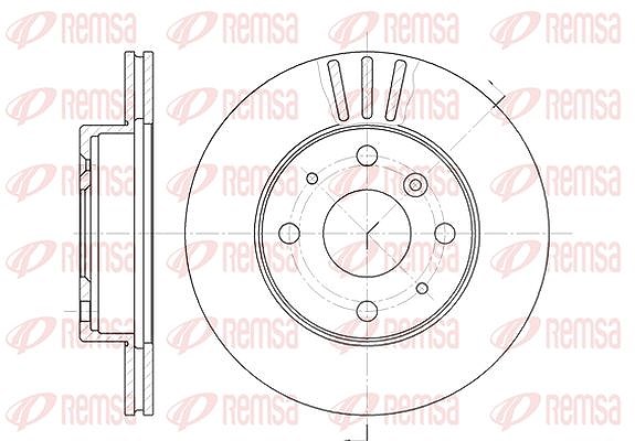 Kawe 1x Bremsscheibe [Hersteller-Nr. 6109510] für Daihatsu