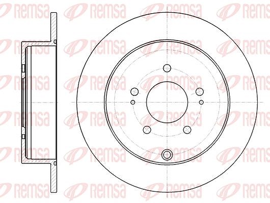 Kawe 1x Bremsscheibe [Hersteller-Nr. 6109800] für Mitsubishi, Peugeot, Citroën