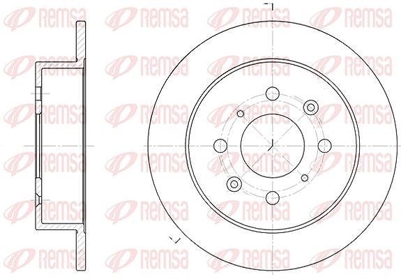 Kawe 1x Bremsscheibe [Hersteller-Nr. 652100] für Honda