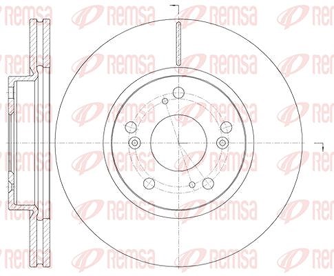 Kawe 1x Bremsscheibe [Hersteller-Nr. 698610] für Honda