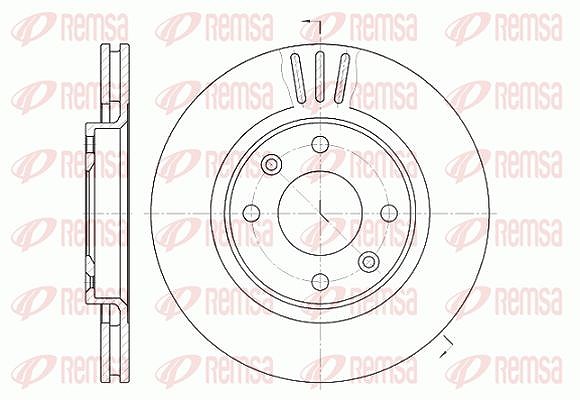 Kawe 1x Bremsscheibe [Hersteller-Nr. 660310] für Peugeot, Opel, Citroën, Ds