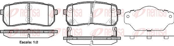 Kawe Bremsbelagsatz, Scheibenbremse [Hersteller-Nr. 128802] für Kia, Peugeot, Hyundai