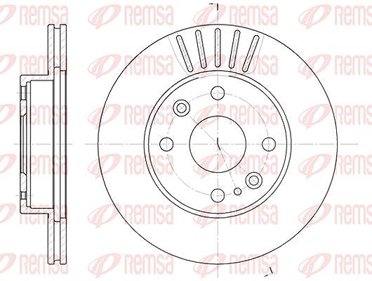 Kawe 1x Bremsscheibe [Hersteller-Nr. 638610] für Sao, Mazda