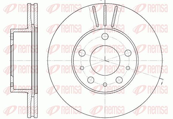 Kawe 1x Bremsscheibe [Hersteller-Nr. 647610] für Fiat, Citroën, Toyota, Peugeot