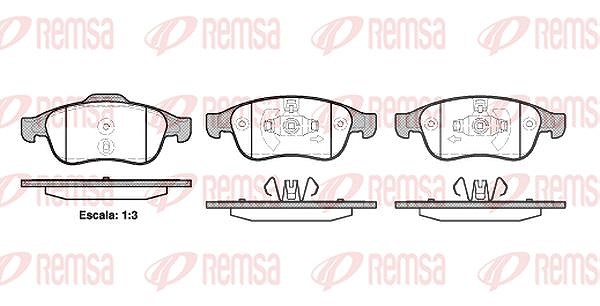 Kawe Bremsbelagsatz, Scheibenbremse [Hersteller-Nr. 124810] für Renault, Dacia, Fiat