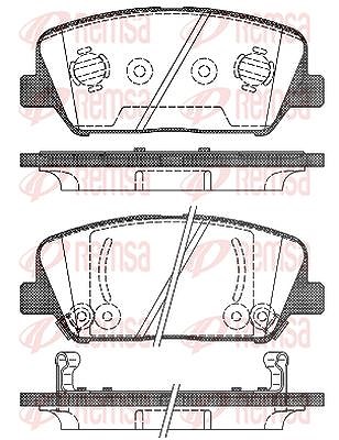 Kawe Bremsbelagsatz, Scheibenbremse [Hersteller-Nr. 139802] für Hyundai, Kia