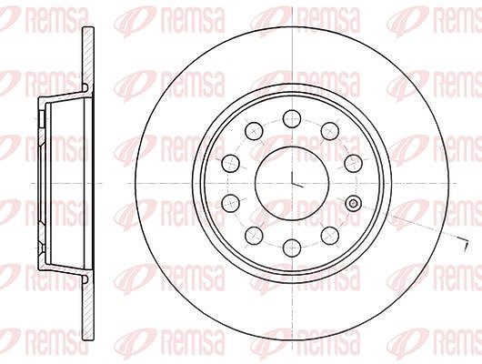 Kawe 1x Bremsscheibe [Hersteller-Nr. 6134000] für Seat, Skoda, Mitsubishi, Audi, VW