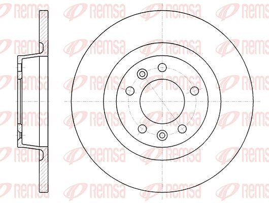 Kawe 1x Bremsscheibe [Hersteller-Nr. 6105300] für Peugeot, Citroën, Fiat, Toyota