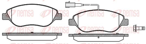 Kawe Bremsbelagsatz, Scheibenbremse [Hersteller-Nr. 086002] für Alfa Romeo, Lancia, Fiat