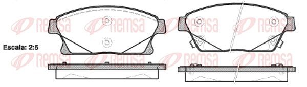 Kawe Bremsbelagsatz, Scheibenbremse [Hersteller-Nr. 143102] für Vauxhall, Cadillac, Chevrolet, Opel