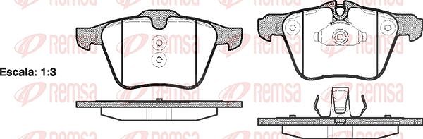 Kawe Bremsbelagsatz, Scheibenbremse [Hersteller-Nr. 121700] für Volvo, Ford, Jaguar
