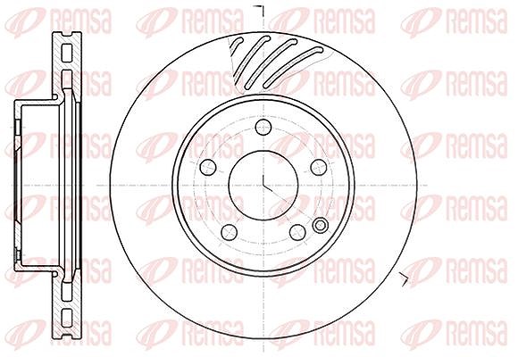 Kawe 1x Bremsscheibe [Hersteller-Nr. 6118410] für Mercedes-Benz