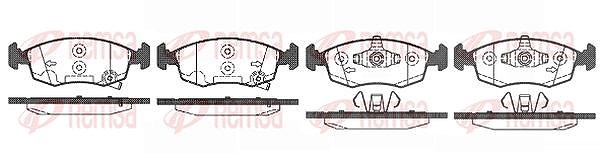 Kawe Bremsbelagsatz, Scheibenbremse [Hersteller-Nr. 017250] für Fiat, Chrysler, Lancia
