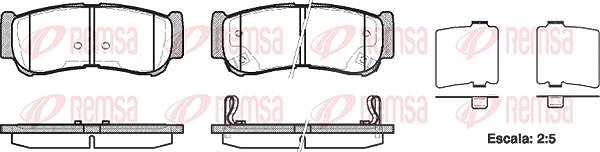 Kawe Bremsbelagsatz, Scheibenbremse [Hersteller-Nr. 123902] für Hyundai