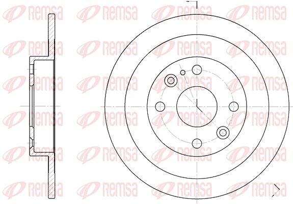 Kawe 1x Bremsscheibe [Hersteller-Nr. 614800] für Mazda