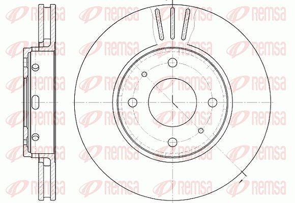 Kawe 1x Bremsscheibe [Hersteller-Nr. 658510] für Mitsubishi, Volvo