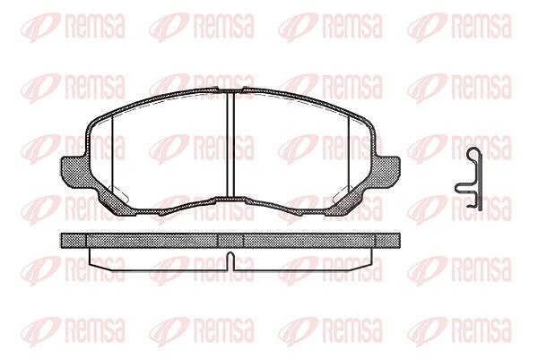 Kawe Bremsbelagsatz, Scheibenbremse [Hersteller-Nr. 080412] für Mitsubishi, Chrysler, Citroën, Dodge, Jeep, Peugeot, Lancia