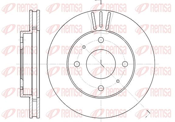 Kawe 1x Bremsscheibe [Hersteller-Nr. 639411] für Mitsubishi, Volvo, Proton, Kia