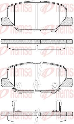 Kawe Bremsbelagsatz, Scheibenbremse [Hersteller-Nr. 153602] für Mazda, Citroën, Mitsubishi, Peugeot