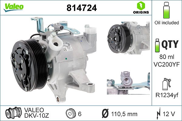 Valeo Kompressor, Klimaanlage [Hersteller-Nr. 814724] für Subaru