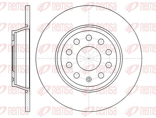 Kawe 1x Bremsscheibe [Hersteller-Nr. 697300] für Seat, Audi, VW, Skoda, Mitsubishi, Lancia