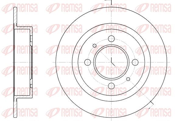 Kawe 1x Bremsscheibe Hinterachse Voll [Hersteller-Nr. 642400] für Nissan