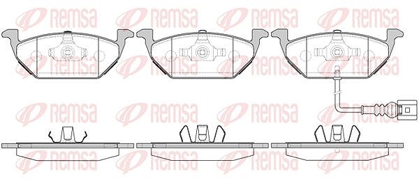 Kawe Bremsbelagsatz, Scheibenbremse [Hersteller-Nr. 063331] für VW, Seat, Audi, Skoda
