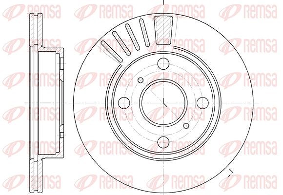 Kawe 1x Bremsscheibe [Hersteller-Nr. 682510] für Toyota