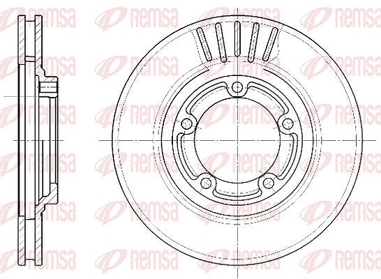 Kawe 1x Bremsscheibe [Hersteller-Nr. 663610] für Hyundai, Mitsubishi