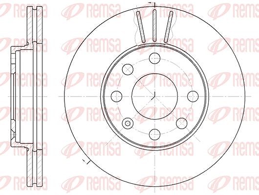 Kawe 1x Bremsscheibe [Hersteller-Nr. 606110] für Opel, Vauxhall, Daewoo, Chevrolet
