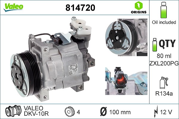 Valeo Kompressor, Klimaanlage [Hersteller-Nr. 814720] für Subaru
