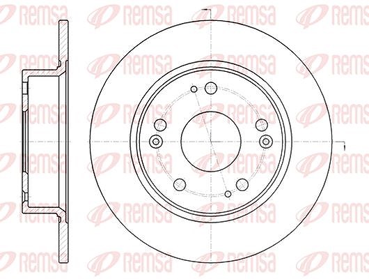 Kawe 1x Bremsscheibe [Hersteller-Nr. 698400] für Hyundai, Honda