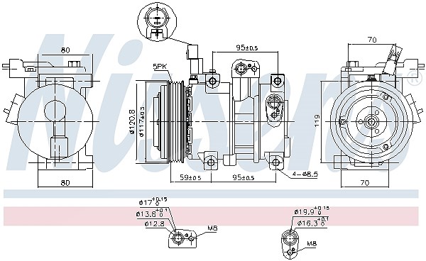 Nissens Kompressor, Klimaanlage [Hersteller-Nr. 890683] für Hyundai