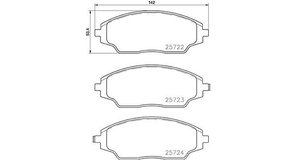Magneti Marelli Bremsbelagsatz, Scheibenbremse [Hersteller-Nr. 363700410070] für Chevrolet