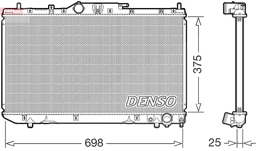 Denso Kühler, Motorkühlung [Hersteller-Nr. DRM50114] für Toyota
