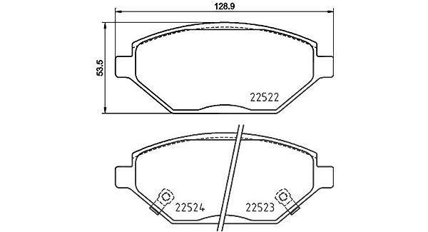 Magneti Marelli Bremsbelagsatz, Scheibenbremse [Hersteller-Nr. 363700459093] für Vauxhall, Opel