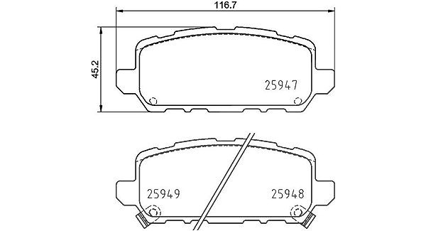 Magneti Marelli Bremsbelagsatz, Scheibenbremse [Hersteller-Nr. 363700428090] für Honda
