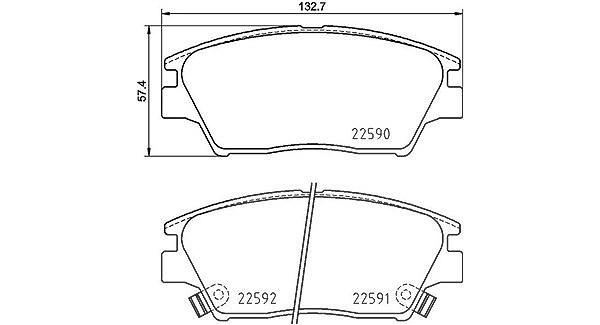 Magneti Marelli Bremsbelagsatz, Scheibenbremse [Hersteller-Nr. 363700477001] für Ssangyong