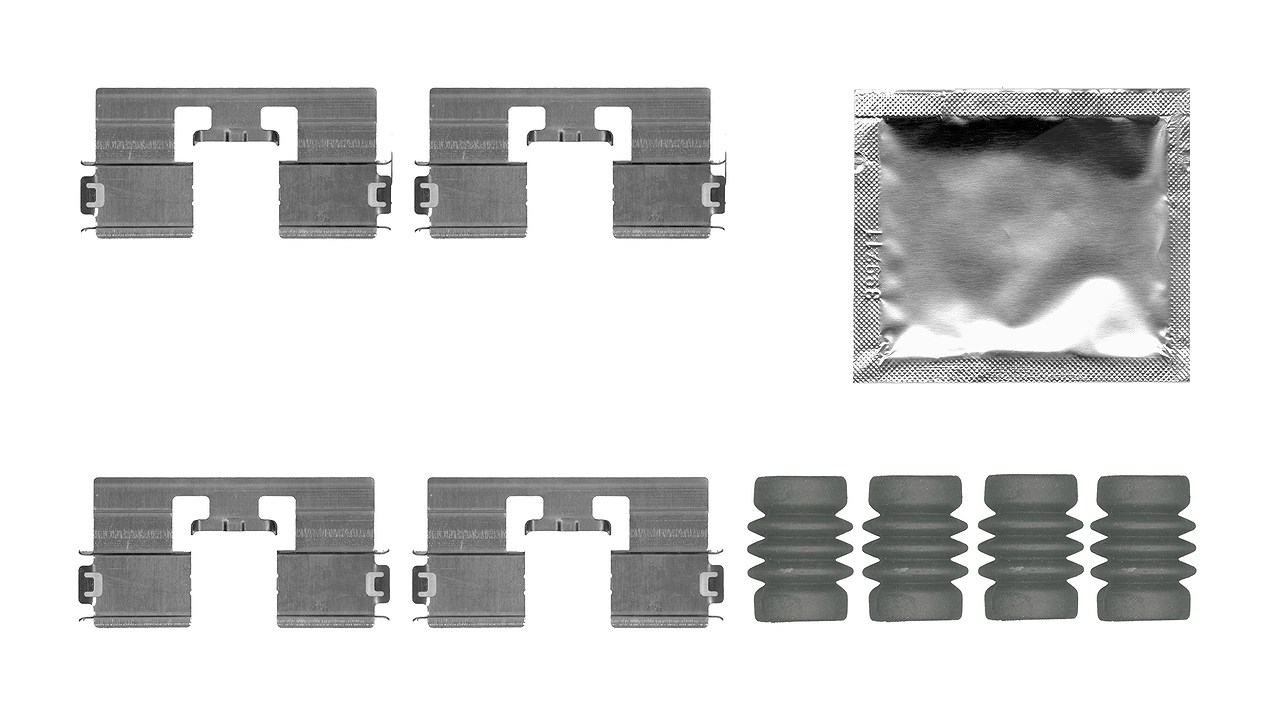 Bosch Zubehörsatz, Scheibenbremsbelag [Hersteller-Nr. 1987474747] für Citroën, Opel, Vauxhall, Chevrolet