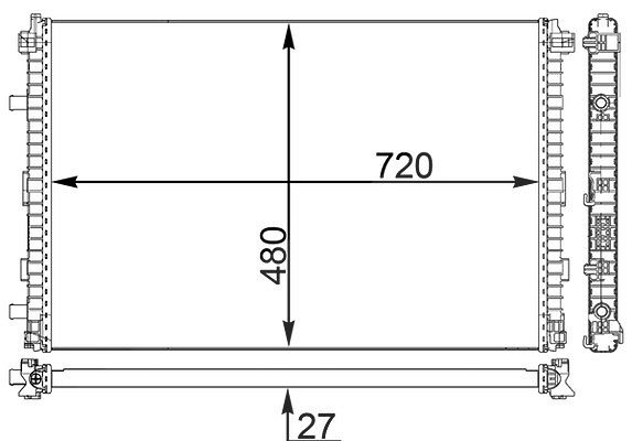 Mahle Niedertemperaturkühler, Ladeluftkühler [Hersteller-Nr. CIR24000P] für Audi