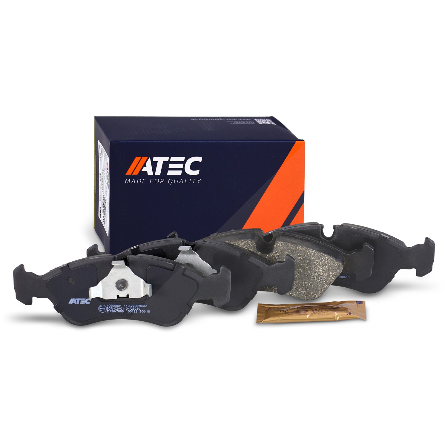 Atec Bremsbeläge vorne (Satz) [Hersteller-Nr. 10600001] für Chevrolet, Vauxhall, Opel, Daewoo