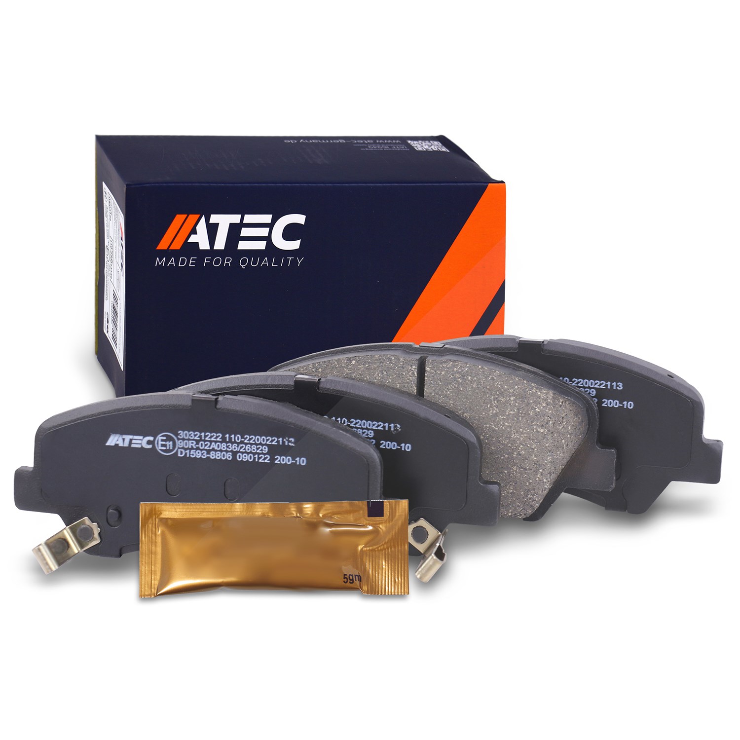 Atec Bremsbeläge vorne (Satz) [Hersteller-Nr. 30321222] für Kia, Hyundai