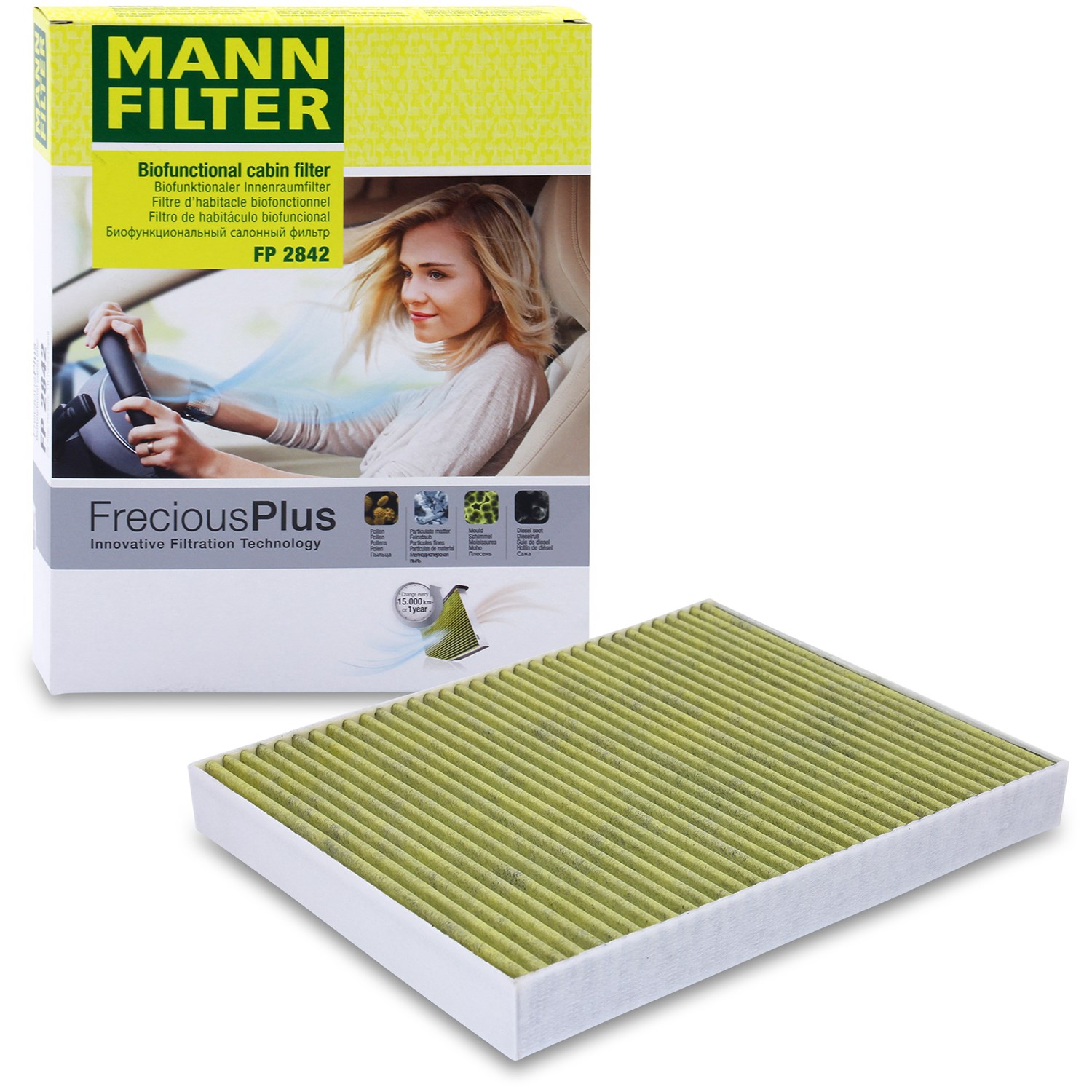 Mann-filter Filter, Innenraumluft FreciousPlus [Hersteller-Nr. FP2842] für Porsche, VW, Audi