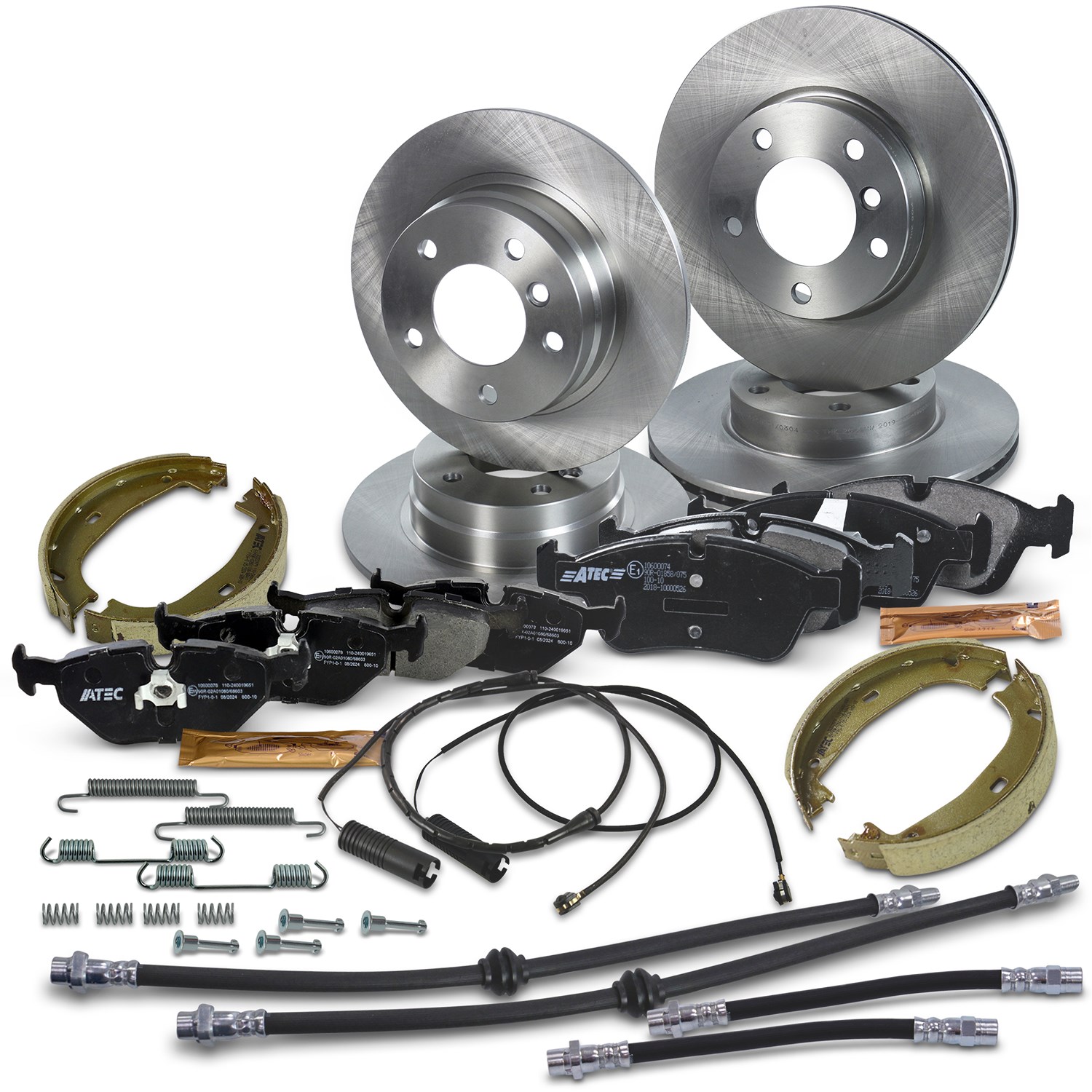 Bestprice Komplettset Bremsscheiben+Bremsbeläge Vorne+Hinten [Hersteller-Nr. 10604124] für BMW