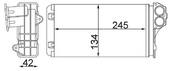 Mahle Wärmetauscher, Innenraumheizung [Hersteller-Nr. AH88000S] für Citroën, Peugeot