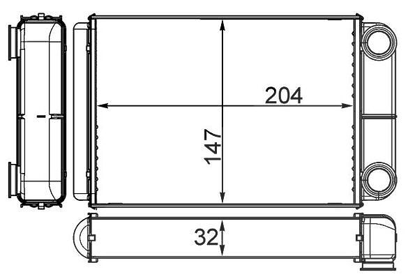 Mahle Wärmetauscher, Innenraumheizung [Hersteller-Nr. AH258000S] für Vauxhall, Opel
