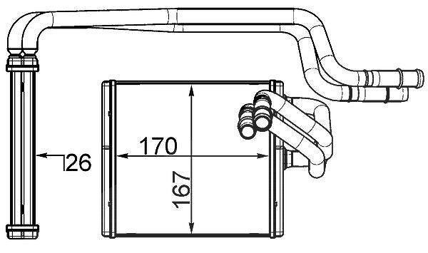 Mahle Wärmetauscher, Innenraumheizung [Hersteller-Nr. AH198000S] für Ford