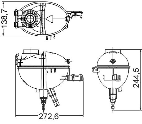 Mahle Ausgleichsbehälter, Kühlmittel [Hersteller-Nr. CRT209000S] für Mercedes-Benz