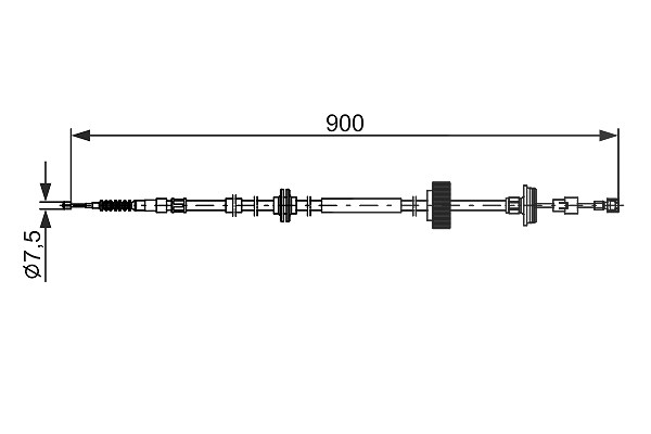 Bosch Seilzug, Feststellbremse [Hersteller-Nr. 1987482793] für BMW