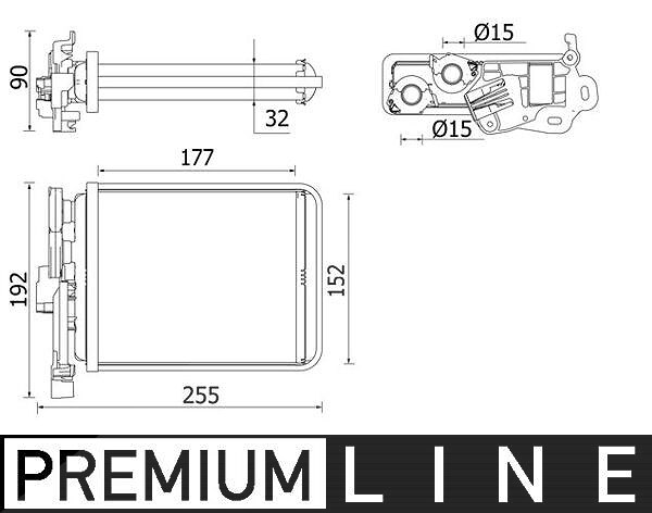 Mahle Wärmetauscher, Innenraumheizung [Hersteller-Nr. AH38000P] für Peugeot